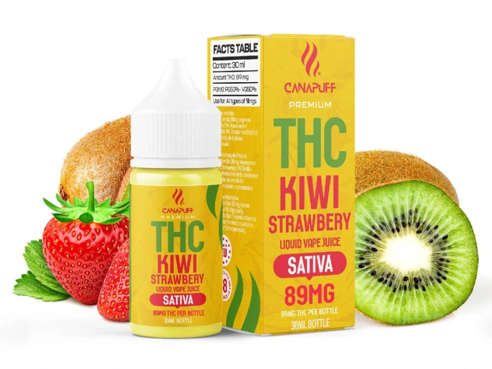 CanaPuff Kiwi Strawberry 89mg THC – Liquid, 30 ml